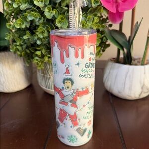 Tumbler Christmas Griswald with Straw and brush New